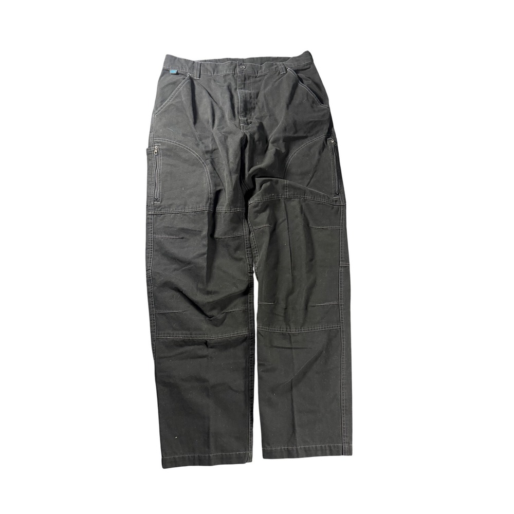 Kuhl Mens Black Double Knee Hiking Utility Workwear Pants 32x32 Articulated